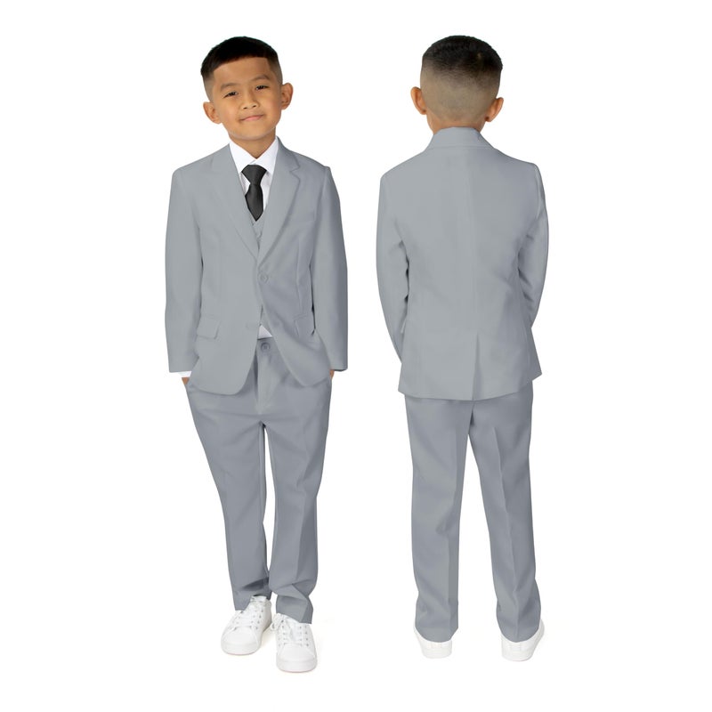 Spring Notion Big Boys' Modern Fit Grey Suit Set 12 - Image 2